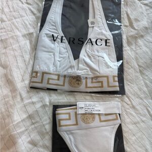 Versace White and Gold Intimates Set